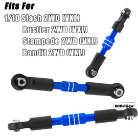 RCHuiWow RC Turnbuckles Camber Links Upgrades Part for 1/10 Slash 2WD(VXL),Rustler 2WD(VXL),Stampede 2WD(VXL),Bandit 2WD(VXL),Alloy Aluminium Adjustable Turnbuckles Links Hops up,7pcs,Navy Blue