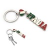 Powersell Italian National Flag Metal Keyring Key Ring for Men