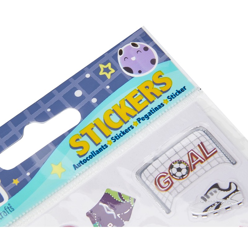 Craft Planet CPT 6561058 Fun Stickers-Football Match, Assorted