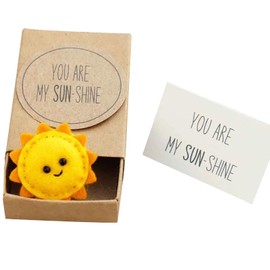 Yuiturt Positive Sunflower Pocket Hug, You Are My Sunshine Gifts with Affirmation Cards Cute Hug Theme Doll for Emotional Support, Perfect Sunflower Gifts for Women Friends Moms Friends