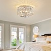 AGV LIGHTING CL002C K9 Crystal Flush Mount Ceiling Light Fixture,