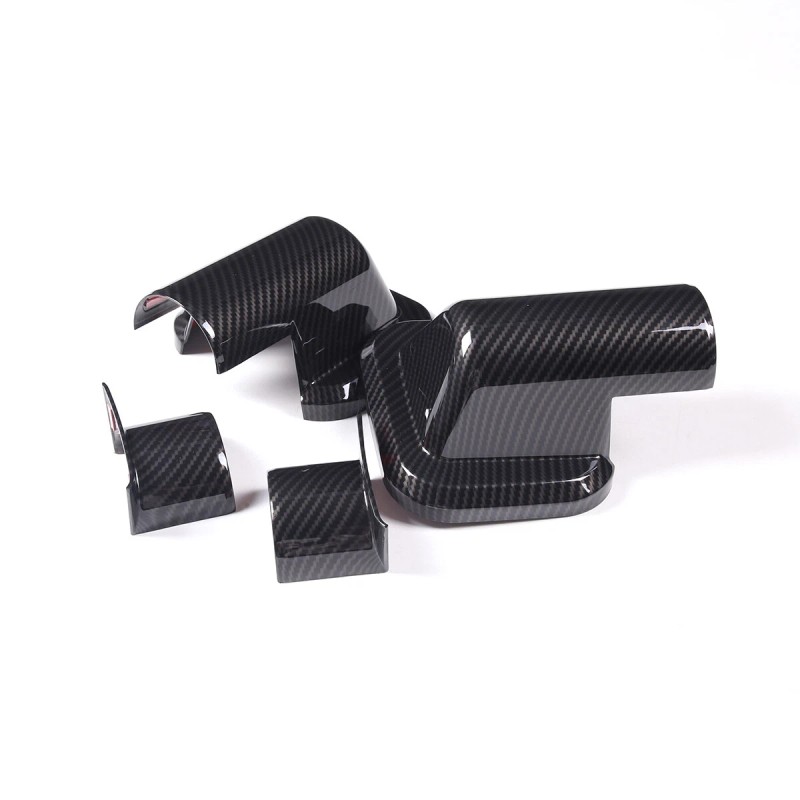 e-power-auto-Trim Carbon ABS Side Rearview Mirror Base Cover Trim For