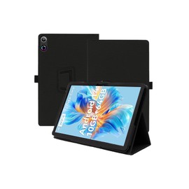 Case for ZOFYWNAS A10/Eksvefot A10/FancyDay A10 Android 14 Tablet 10 Inch 2024 Upgraded Version，WUNIAK Premium Leather Business Folio Stand Cover with Hand Strap for Tablet,Black.