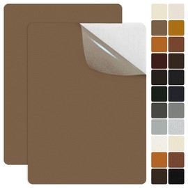 EMORBALS 2 Pcs 8 * 11 Inch Leather Repair Patches, Self Adhesive Leather Patches for Couch, Furniture, Chair, Car Seat(Khaki)