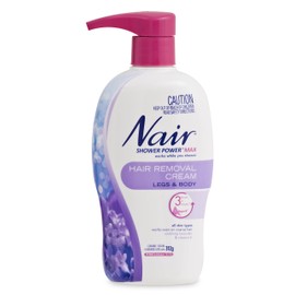 Nair Shower Power Max Hair Removal Cream – Remove Unwanted Hair While you Shower – Water-resistant Technology – Fast results – Smooth Silky Skin Effect for Legs and Body - All Skin Types - 312g