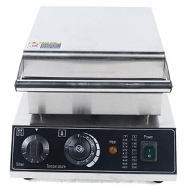 Electric Ice Cream Cone Waffle Maker Machine 110V 1500W Commercial Waffle Cone Iron Nonstick Coating Stainless Steel Crispy Waffle Roll Maker for Restaurant, Home, Snack Bar