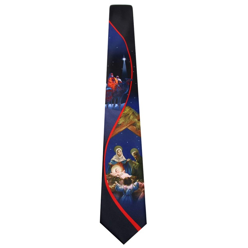 mumusung Nativity Scene Tie Mens Manger Neckties