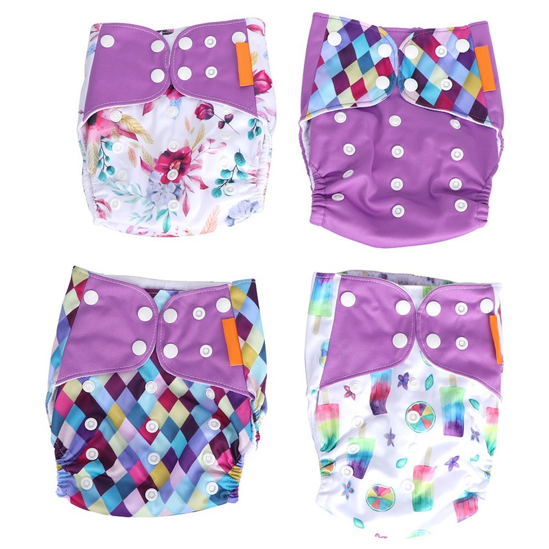 Breathable Soft Waterproof Adjusted Washable Reusable Infant Diaper Pants (Type