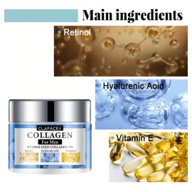 Crema Facial De Hombre Con Colágeno Antiarrugas Reafirmante Todo Tipo De Piel Día/noche