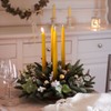10-Pack 8" Natural Yellow Pure Beeswax Taper Candles, Dripless &