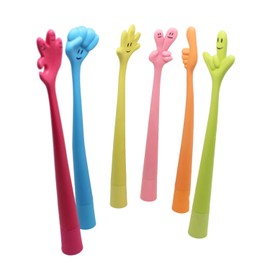 Azrte Ballpoint Pen, Stationery, 0.02 inch (0.5 mm), Writing Instruments, Fun, Miscellaneous Goods, Colorful, Hand Sign, Novelty Goods, Present, Individual Packaging, 187, Set of 5