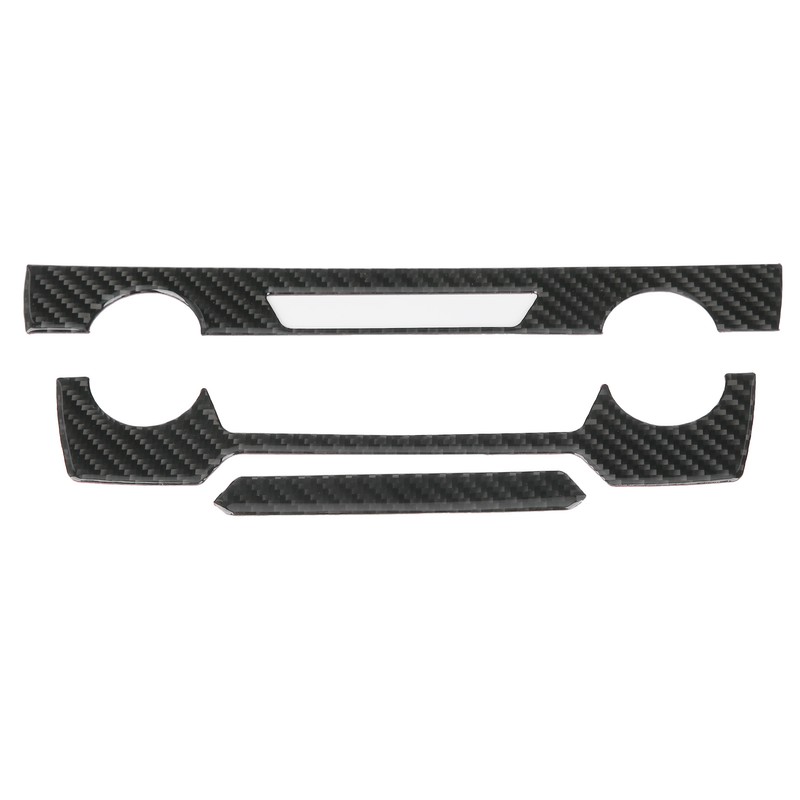 Center Console CD Panel Trim Cover Carbon Fiber Decoration Fit