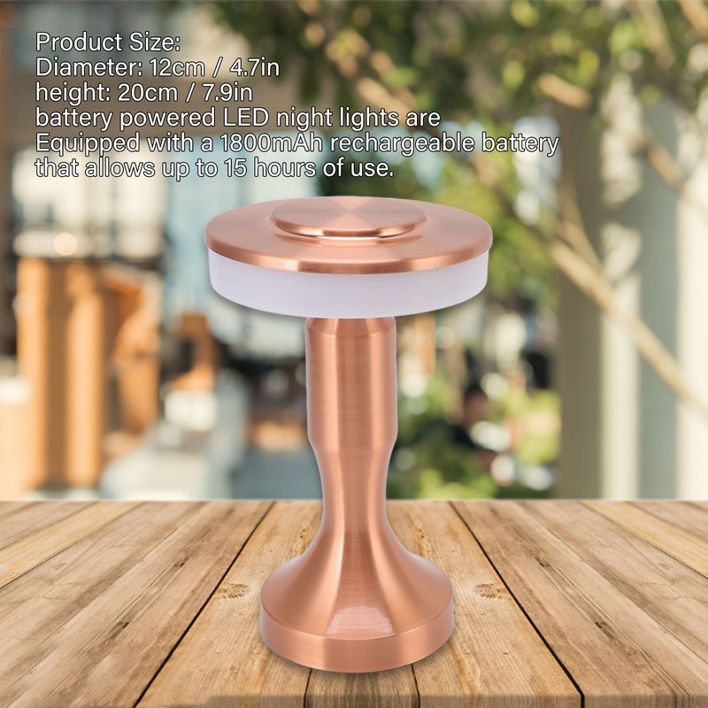 Portable LED Table Lamp Touch Sensor 3 Color Temperatures Rechargeable