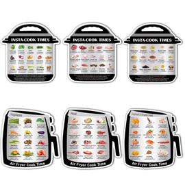 Kitchen Conversion Chart Cooking-Time Magnet - Air Fryer Magnetic Cheat Sheets Instant Pot Decals Refrigerator Magnets (Instant Pot & Air Fryer)