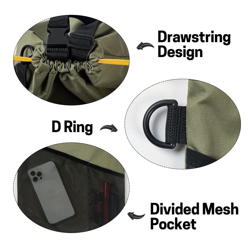 GNEGNI 2PCS Car Garbage Can, Hanging Car Trash Bag with