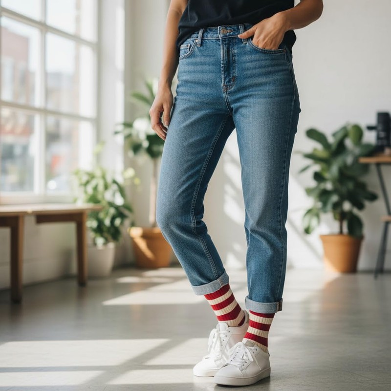 Red Socks for Men and Women - Cotton Socks in