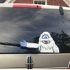 Abominable Snow Beast Christmas Snowman Waving Arm WiperTag with Decal