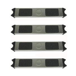 Aqua Select Replacement Stainless Steel Pool Ladder Steps with Non-Slip Grip Pads | Pack of 4 | Fits 1.90" OD Ladders for Above Ground or Inground Swimming Pools | 250 Pound Capacity