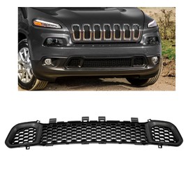 KUAFU Front Lower Grill Compatible with 2014-2018 Jeep Cherokee 68203216AA CH1036126 Bumper Lower Hood Grille Black