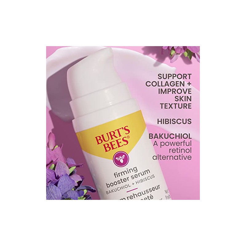 Burt's Bees Firming Booster Serum, Bkuchiol and Hibiscus, 1 Ounce