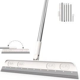 Squeegee Bottom, 150 cm Water Squeegee Floor Squeegee Shower, Shower Squeegee Long Handle, Window Squeegee with Handle, Water Wiper, Shower Wiper (Grey)