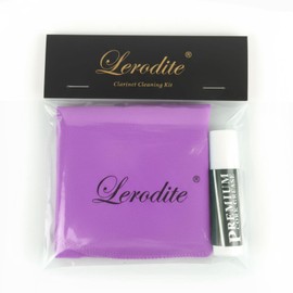 Lerodite Cleaning Cloth Swab for Inside Tube Suitable for Clarinet Piccolo Flute Sax Saxophone (Purple with cork grease)