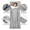 2-in-1 Sleeping Bag Ultralight with Zip Cushion Compartment Cotton Thin