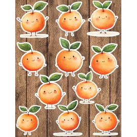 Unbranded Cute Kawaii Orange Die Cut Vinyl Stickers Set Scrapbooking Laptop Waterbottle