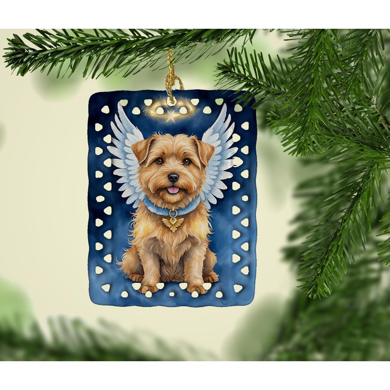 Norfolk Terrier My Angel Porcelain Ornament