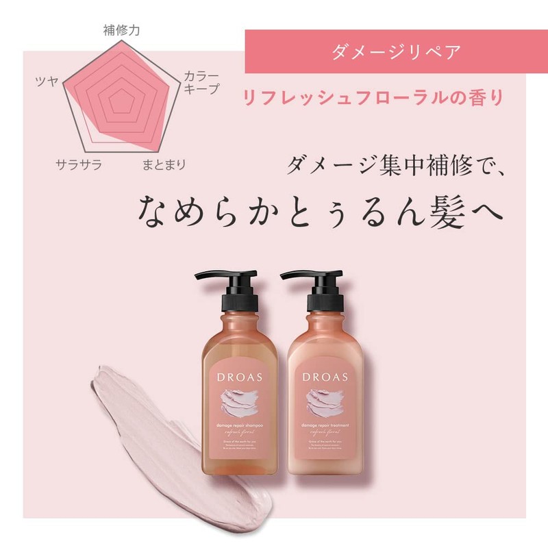 DROAS | Shampoo and Treatment Set, Damage Repair