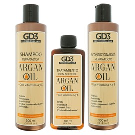 GD3 Kit Argan Oil Shampoo 300ml/Acondicionador 300ml/Aceite 100ml