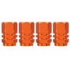 TOMALL Orange Hexagon Style Wheel Tyre Valve Caps for SUV