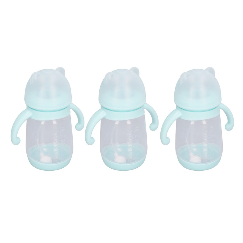 3pcs Self Grip Baby Bottle Bear Shaped Detachable Leakproof Infant