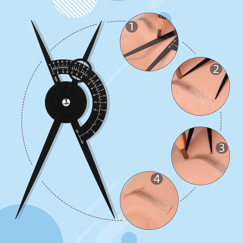 ATOMUS - Regla de cejas para tatuaje, herramienta de maquillaje