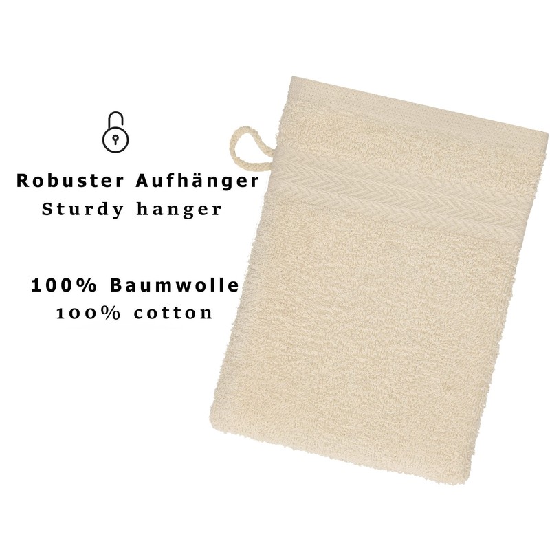 Betz PREMIUM Waschandschuhe 10-teilig - Frottee Waschlappen Gesicht reinigen -