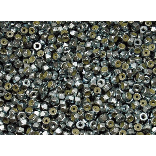 Lexar Industrial (1500) Nylock #8 Hex Machine Nuts 8-32 Zinc