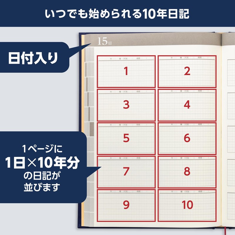 Toyo Tosho Publishing 10-Year Diary That Can Be Started Anytime