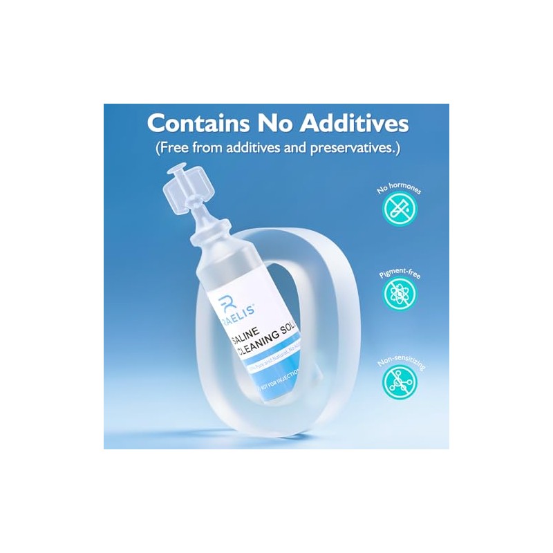 Saline Solution, 300ml /10.56 FL OZ Normal Solution for Multiple