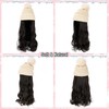 Hat Wig Beanie Hat with Hair Long Wavy Extensions Knit