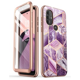 i-Blason Cosmo Chic Designed for Moto G Power Case (2022), Slim Stylish Protective Case with Built-in Screen Protector (Ameth)