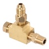 Tee Adapter Fitting, Brass 4AN 1/8 BSP 1/8 NPT Adapter