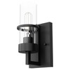 Tipace Black Wall Light Fixtures,Industrial Wall Sconces Clear Glass Wall