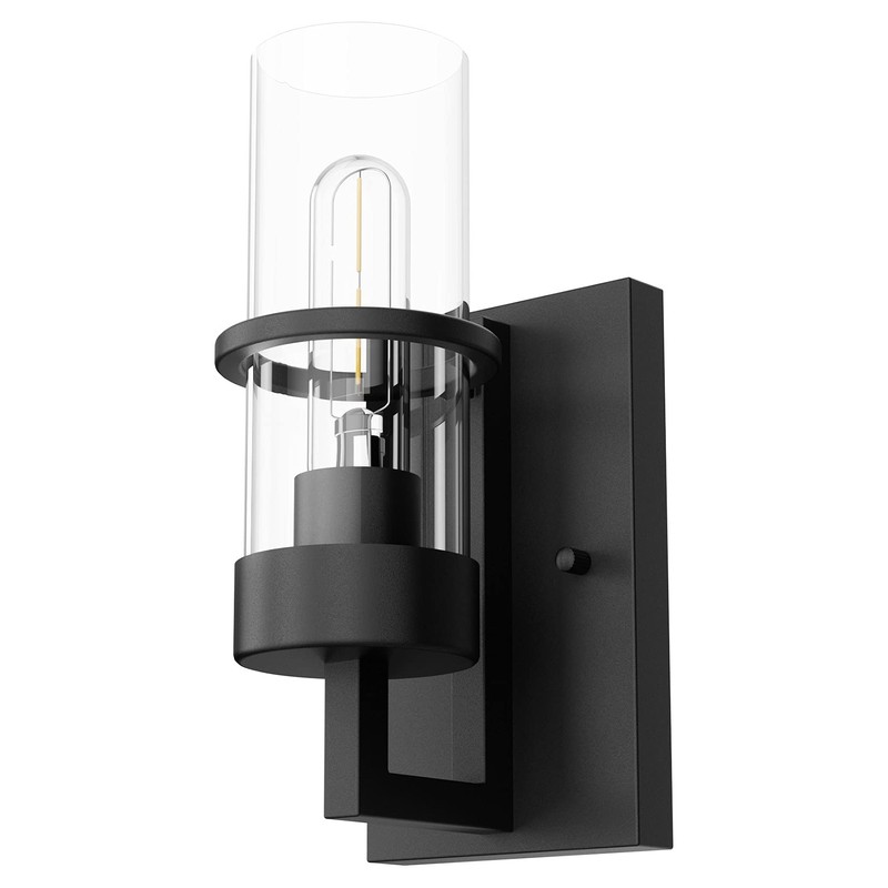 Tipace Black Wall Light Fixtures,Industrial Wall Sconces Clear Glass Wall