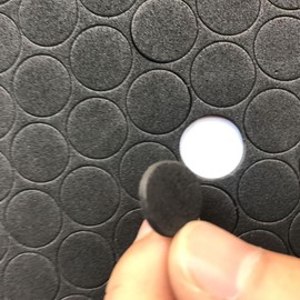 Self Stick Pads Mini Foam Felt Pads Protect Furniture Tabletop & Cabinet Drawer Bumpers (Black Φ 5/8" x 96 pcs)