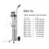 Oxiplus Tanque De Oxigeno 682lt Kit Completo Portatil Con Carrito