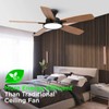 TALOYA Ceiling Fans with Lights and Remote, 46 Inch Low