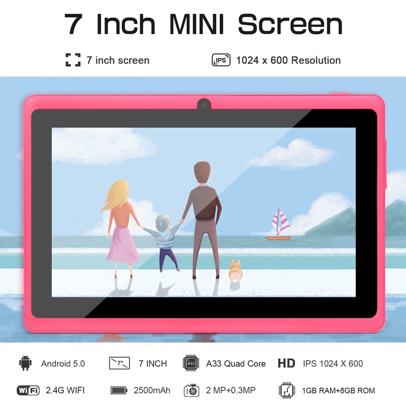TopLuck 7 inch tablet, Android tablet, 1GB RAM, 8GB ROM,