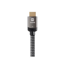 Monoprice 4K High Speed HDMI Cable - Braided - 4K@60Hz, 18Gbps, HDR, CL3 In-Wall Rated, 35ft, Grey