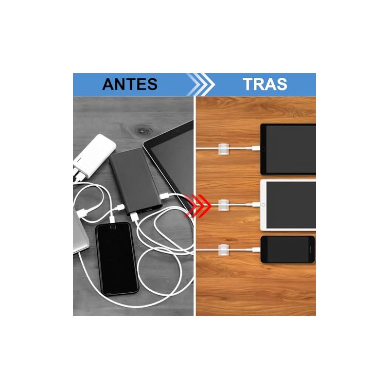 100 Piezas Organizador de Cables ，Clips Organizador de Cables Autoadhesivo，Grapas