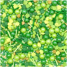1 Bottle Edible Green Leaf Sprinkles St Patrick's Day Green Baking Sprinkle Cake Cupcake Toppers Cookie Ice Cream Donut Decoration